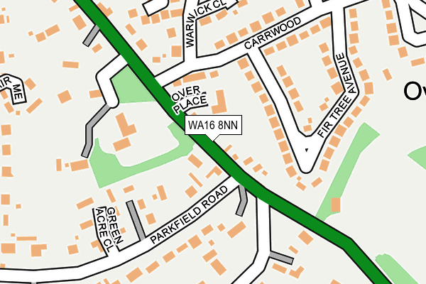 WA16 8NN map - OS OpenMap – Local (Ordnance Survey) WA16 8NN map - OS OpenMap – Local (Ordnance Survey)
