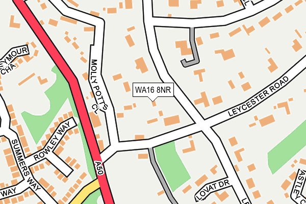 WA16 8NR map - OS OpenMap – Local (Ordnance Survey) WA16 8NR map - OS OpenMap – Local (Ordnance Survey)