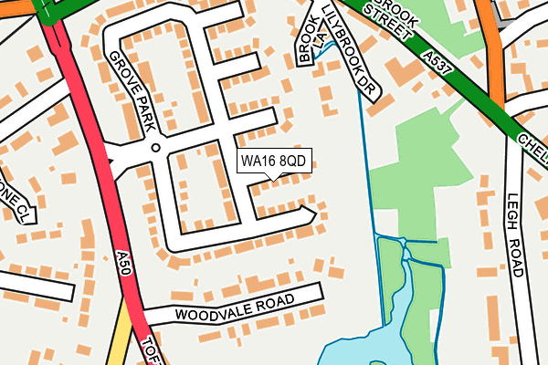 WA16 8QD map - OS OpenMap – Local (Ordnance Survey) WA16 8QD map - OS OpenMap – Local (Ordnance Survey)