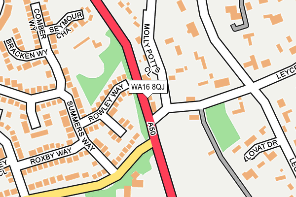 WA16 8QJ map - OS OpenMap – Local (Ordnance Survey) WA16 8QJ map - OS OpenMap – Local (Ordnance Survey)