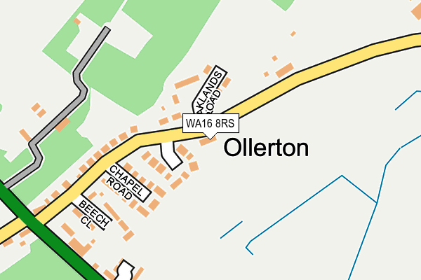 WA16 8RS map - OS OpenMap – Local (Ordnance Survey) WA16 8RS map - OS OpenMap – Local (Ordnance Survey)