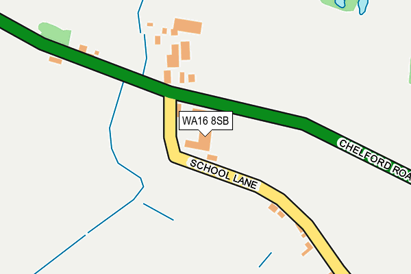 WA16 8SB map - OS OpenMap – Local (Ordnance Survey) WA16 8SB map - OS OpenMap – Local (Ordnance Survey)