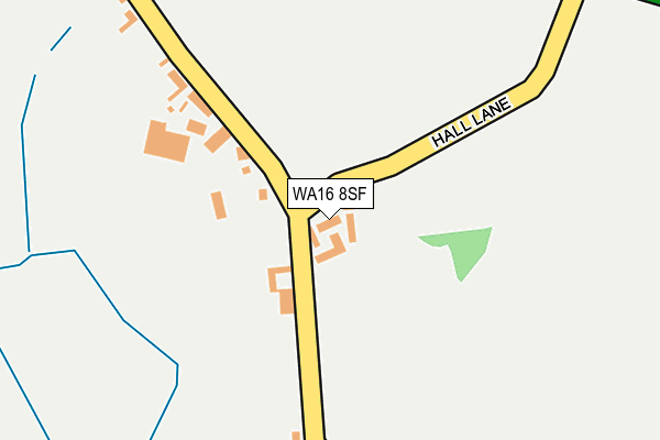 WA16 8SF map - OS OpenMap – Local (Ordnance Survey)