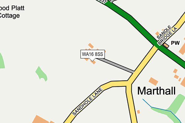 WA16 8SS map - OS OpenMap – Local (Ordnance Survey) WA16 8SS map - OS OpenMap – Local (Ordnance Survey)