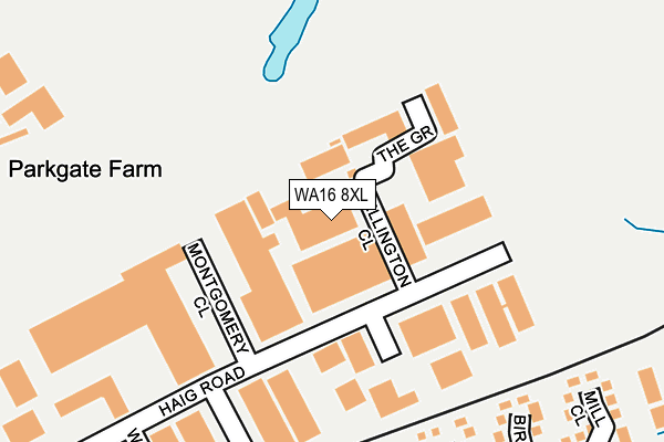 WA16 8XL map - OS OpenMap – Local (Ordnance Survey) WA16 8XL map - OS OpenMap – Local (Ordnance Survey)