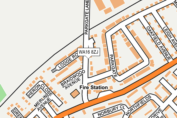 WA16 8ZJ map - OS OpenMap – Local (Ordnance Survey) WA16 8ZJ map - OS OpenMap – Local (Ordnance Survey)