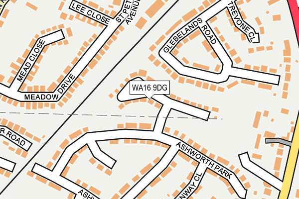 WA16 9DG map - OS OpenMap – Local (Ordnance Survey) WA16 9DG map - OS OpenMap – Local (Ordnance Survey)