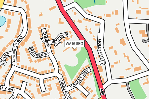 WA16 9EG map - OS OpenMap – Local (Ordnance Survey) WA16 9EG map - OS OpenMap – Local (Ordnance Survey)