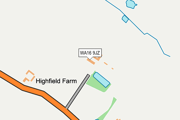 WA16 9JZ map - OS OpenMap – Local (Ordnance Survey)