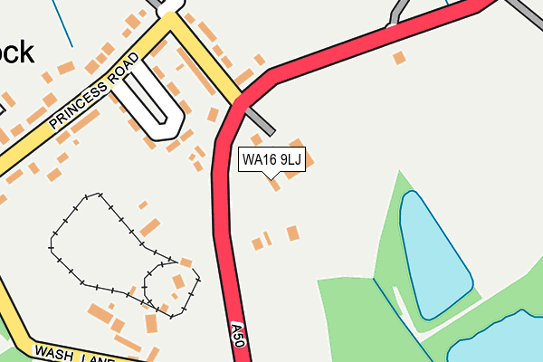 WA16 9LJ map - OS OpenMap – Local (Ordnance Survey) WA16 9LJ map - OS OpenMap – Local (Ordnance Survey)