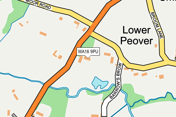 WA16 9PU map - OS OpenMap – Local (Ordnance Survey) WA16 9PU map - OS OpenMap – Local (Ordnance Survey)