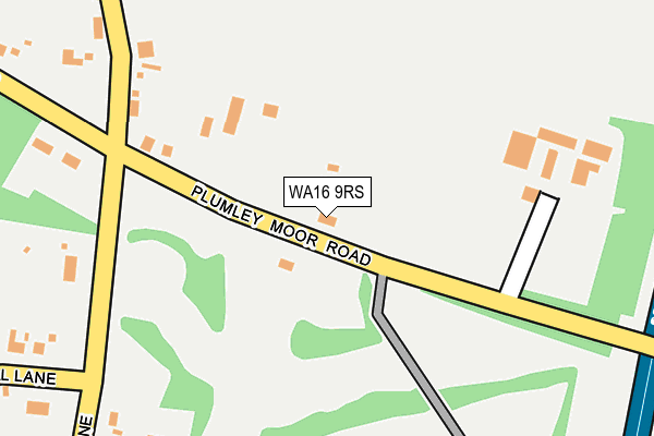WA16 9RS map - OS OpenMap – Local (Ordnance Survey) WA16 9RS map - OS OpenMap – Local (Ordnance Survey)