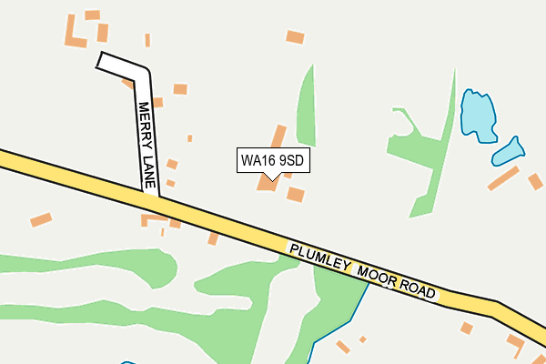 WA16 9SD map - OS OpenMap – Local (Ordnance Survey) WA16 9SD map - OS OpenMap – Local (Ordnance Survey)