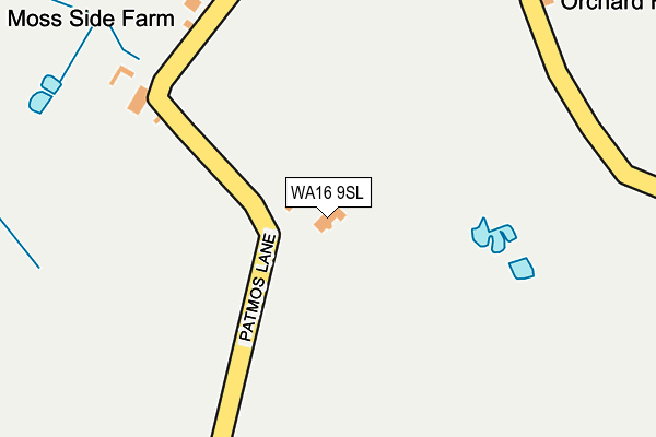 WA16 9SL map - OS OpenMap – Local (Ordnance Survey)