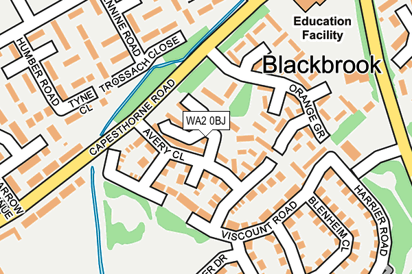 WA2 0BJ map - OS OpenMap – Local (Ordnance Survey) WA2 0BJ map - OS OpenMap – Local (Ordnance Survey)