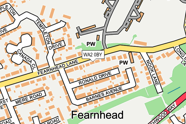 WA2 0BY map - OS OpenMap – Local (Ordnance Survey) WA2 0BY map - OS OpenMap – Local (Ordnance Survey)