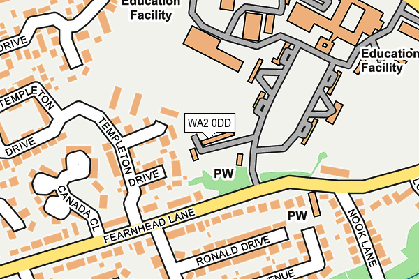 WA2 0DD map - OS OpenMap – Local (Ordnance Survey) WA2 0DD map - OS OpenMap – Local (Ordnance Survey)