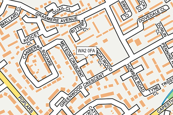 WA2 0FA map - OS OpenMap – Local (Ordnance Survey) WA2 0FA map - OS OpenMap – Local (Ordnance Survey)