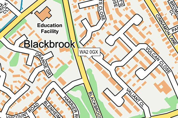 WA2 0GX map - OS OpenMap – Local (Ordnance Survey) WA2 0GX map - OS OpenMap – Local (Ordnance Survey)