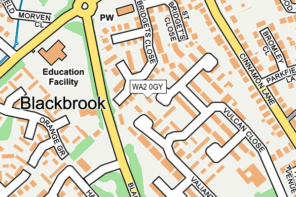 WA2 0GY map - OS OpenMap – Local (Ordnance Survey) WA2 0GY map - OS OpenMap – Local (Ordnance Survey)
