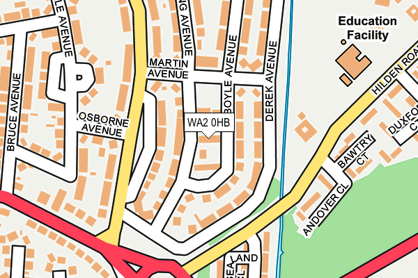 WA2 0HB map - OS OpenMap – Local (Ordnance Survey) WA2 0HB map - OS OpenMap – Local (Ordnance Survey)