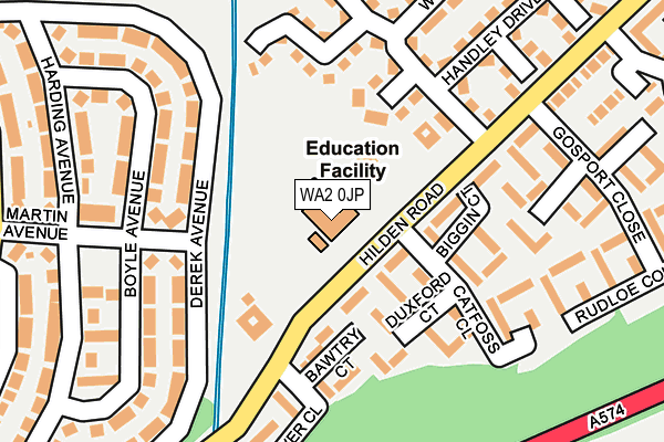 WA2 0JP map - OS OpenMap – Local (Ordnance Survey) WA2 0JP map - OS OpenMap – Local (Ordnance Survey)