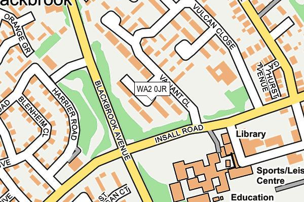 WA2 0JR map - OS OpenMap – Local (Ordnance Survey) WA2 0JR map - OS OpenMap – Local (Ordnance Survey)