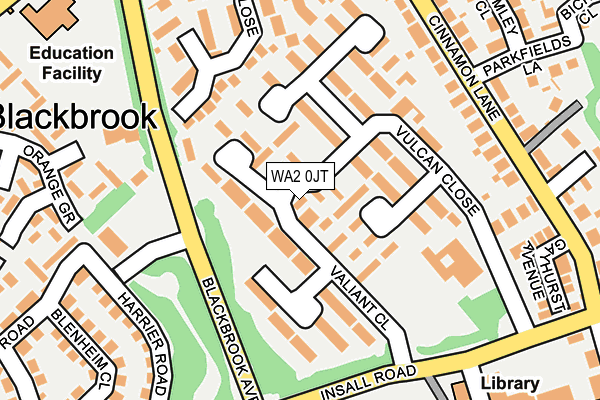 WA2 0JT map - OS OpenMap – Local (Ordnance Survey) WA2 0JT map - OS OpenMap – Local (Ordnance Survey)