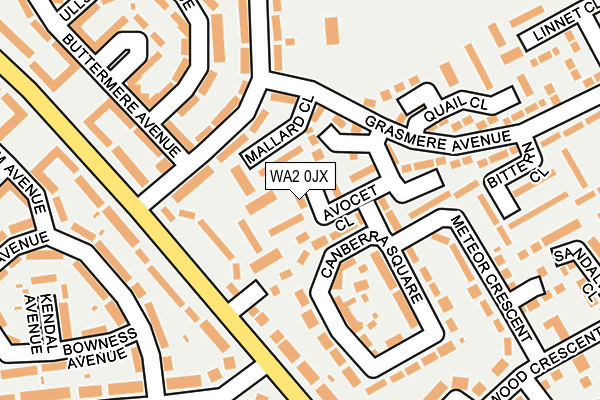 WA2 0JX map - OS OpenMap – Local (Ordnance Survey) WA2 0JX map - OS OpenMap – Local (Ordnance Survey)