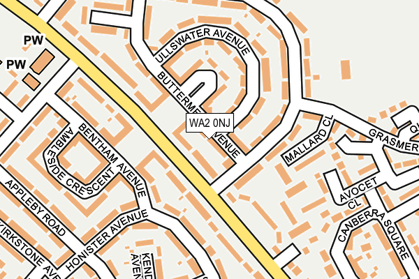 WA2 0NJ map - OS OpenMap – Local (Ordnance Survey) WA2 0NJ map - OS OpenMap – Local (Ordnance Survey)
