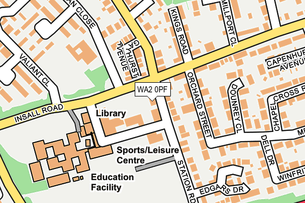 WA2 0PF map - OS OpenMap – Local (Ordnance Survey) WA2 0PF map - OS OpenMap – Local (Ordnance Survey)