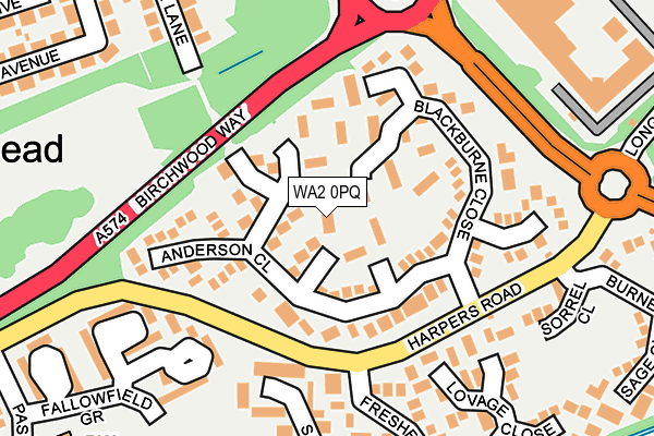 WA2 0PQ map - OS OpenMap – Local (Ordnance Survey) WA2 0PQ map - OS OpenMap – Local (Ordnance Survey)
