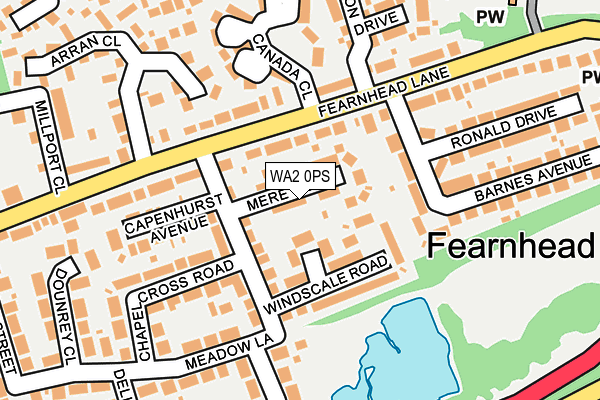 WA2 0PS map - OS OpenMap – Local (Ordnance Survey) WA2 0PS map - OS OpenMap – Local (Ordnance Survey)