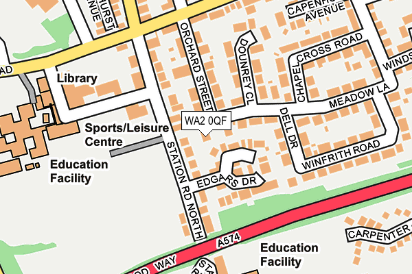 WA2 0QF map - OS OpenMap – Local (Ordnance Survey) WA2 0QF map - OS OpenMap – Local (Ordnance Survey)