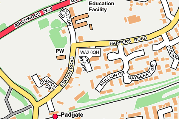 WA2 0QH map - OS OpenMap – Local (Ordnance Survey) WA2 0QH map - OS OpenMap – Local (Ordnance Survey)