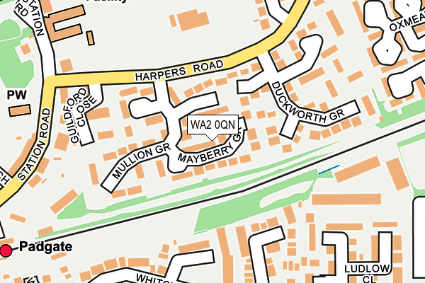 WA2 0QN map - OS OpenMap – Local (Ordnance Survey) WA2 0QN map - OS OpenMap – Local (Ordnance Survey)