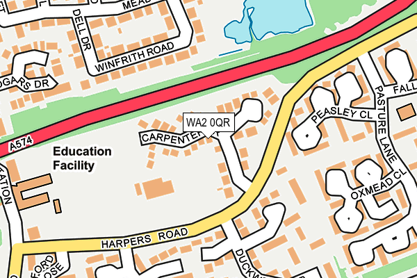 WA2 0QR map - OS OpenMap – Local (Ordnance Survey) WA2 0QR map - OS OpenMap – Local (Ordnance Survey)