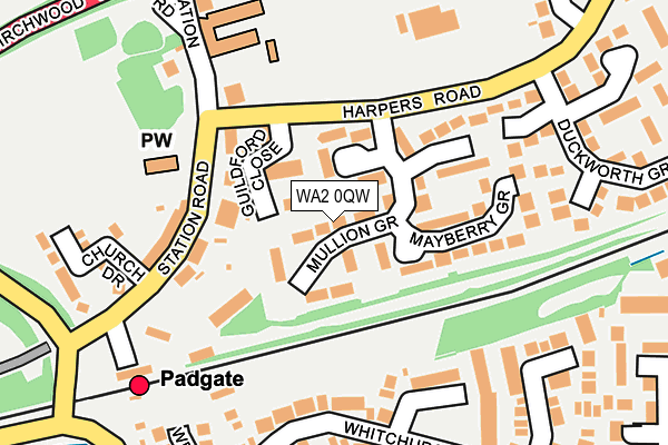 WA2 0QW map - OS OpenMap – Local (Ordnance Survey) WA2 0QW map - OS OpenMap – Local (Ordnance Survey)