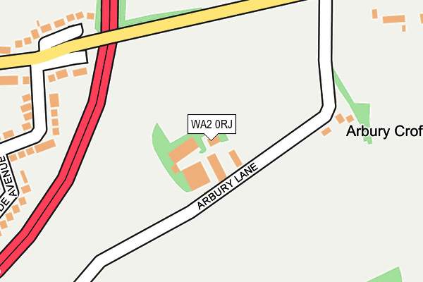 WA2 0RJ map - OS OpenMap – Local (Ordnance Survey) WA2 0RJ map - OS OpenMap – Local (Ordnance Survey)
