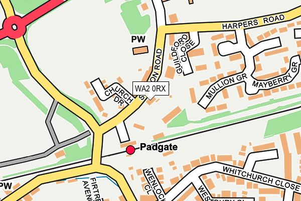 WA2 0RX map - OS OpenMap – Local (Ordnance Survey) WA2 0RX map - OS OpenMap – Local (Ordnance Survey)