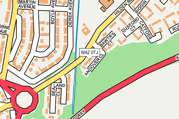 WA2 0TJ map - OS OpenMap – Local (Ordnance Survey) WA2 0TJ map - OS OpenMap – Local (Ordnance Survey)