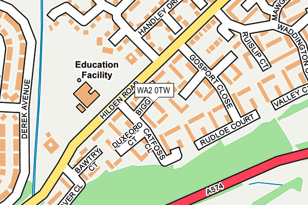 WA2 0TW map - OS OpenMap – Local (Ordnance Survey) WA2 0TW map - OS OpenMap – Local (Ordnance Survey)