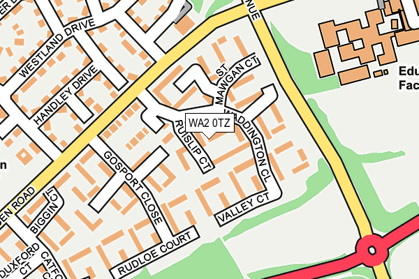 WA2 0TZ map - OS OpenMap – Local (Ordnance Survey) WA2 0TZ map - OS OpenMap – Local (Ordnance Survey)