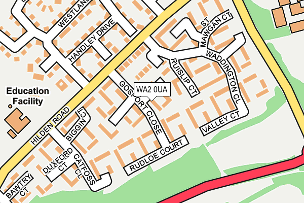 WA2 0UA map - OS OpenMap – Local (Ordnance Survey) WA2 0UA map - OS OpenMap – Local (Ordnance Survey)