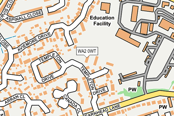 WA2 0WT map - OS OpenMap – Local (Ordnance Survey) WA2 0WT map - OS OpenMap – Local (Ordnance Survey)