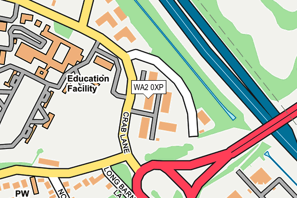 WA2 0XP map - OS OpenMap – Local (Ordnance Survey) WA2 0XP map - OS OpenMap – Local (Ordnance Survey)