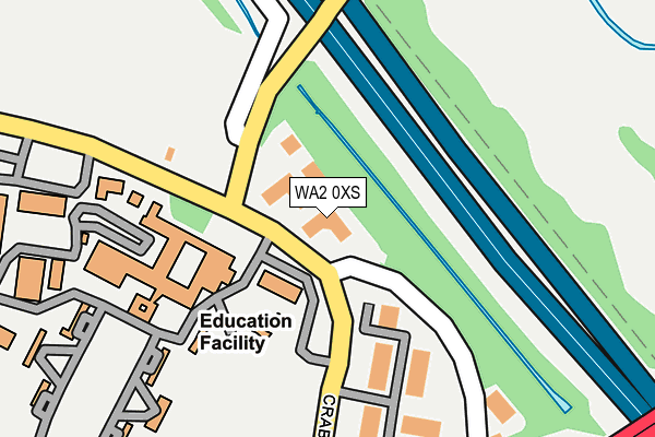 WA2 0XS map - OS OpenMap – Local (Ordnance Survey) WA2 0XS map - OS OpenMap – Local (Ordnance Survey)