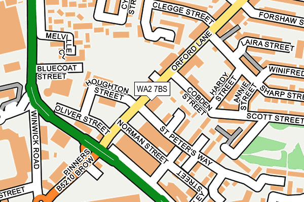 WA2 7BS map - OS OpenMap – Local (Ordnance Survey) WA2 7BS map - OS OpenMap – Local (Ordnance Survey)