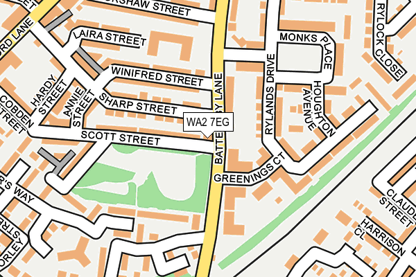 WA2 7EG map - OS OpenMap – Local (Ordnance Survey) WA2 7EG map - OS OpenMap – Local (Ordnance Survey)