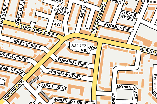 WA2 7EZ map - OS OpenMap – Local (Ordnance Survey) WA2 7EZ map - OS OpenMap – Local (Ordnance Survey)
